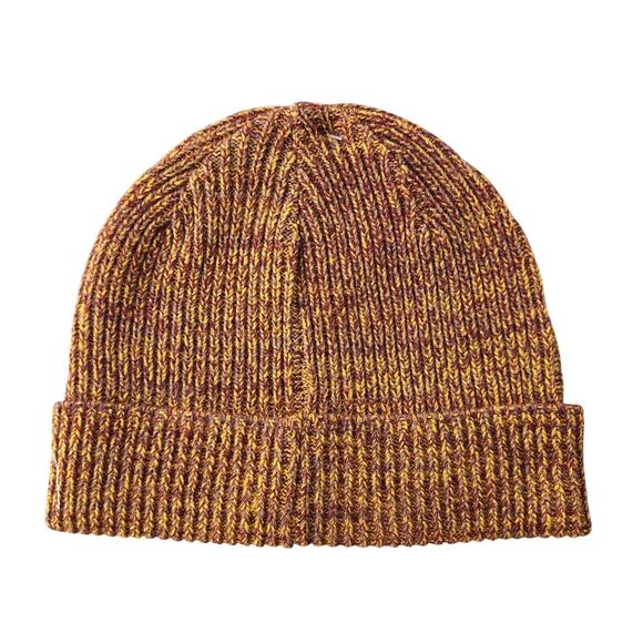 Sun + Stone Men's Brown Melange Ribbed Knit Casual Warm Beanie Hat One Size - Picture 4 of 4